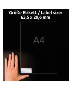 Avery Zweckform etikety 63.5mm x 29.6mm, A4, stříbrné, 27 etiket, velmi odolné, baleno po 20 ks, L6011-20, pro laserové tiskárny