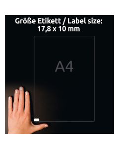 Avery Zweckform etikety 17.8mm x 10mm, A4, bílé, 270 etiket, snímatelné, baleno po 25 ks, L4730REV-25, pro laserové a inkoustové t