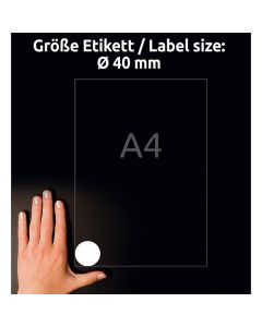 Avery Zweckform etikety 40mm, A4, matné, bílé, 480 etiket, s ochranou proti manipulaci, baleno po 20 ks, L6112-20, pro laserové ti