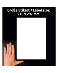 Avery Zweckform etikety 210mm x 297mm, A4, matné, bílé, 1 etiketa, ultra odolné, baleno po 10 ks, L7917-10, pro laserové tiskárny
