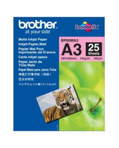 Brother Photo Matt Paper, BP60MA3, foto papír, matný, bílý, A3, 145 g/m2, 25 ks, inkoustový