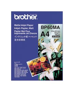 Brother Matte Inkjet Paper, BP60MA, foto papír, matný, bílý, A4, 145 g/m2, 25 ks, inkoustový