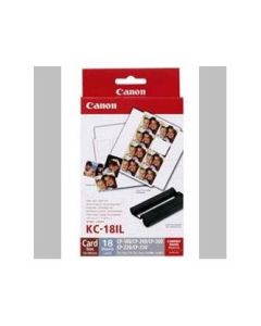 Etikety Canon Selphy CP XXX, bílá, 18, ks KC18IL, pro termosublimační tiskárny, 22x17,3mm, balení včetně inkoustového filmu