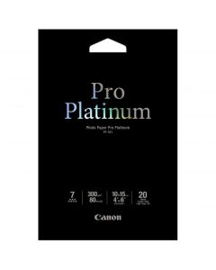 Canon Photo Paper Pro Platinum, PT-101, foto papír, lesklý, 2768B013, bílý, 10x15cm, 4x6", 300 g/m2, 20 ks, inkoustový