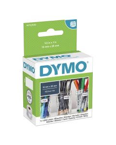 Dymo papírové štítky 25mm x 13mm, bílé, multifunkční, snímatelné, 1000 ks, 11353, S0722530