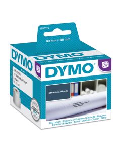 Dymo papírové štítky 89mm x 36mm, bílé, velké, 1x260 ks, 1983172