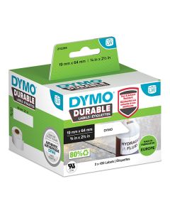 Dymo polypropylenové štítky 64mm x 19mm, bílé, pro čárové kódy, 2x450 ks, 2112284