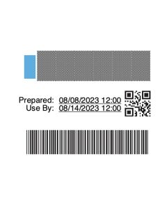 Dymo papírové štítky 70mm x 54mm, bílé, kontrolní potravinové, 1x400 ks, 2187329