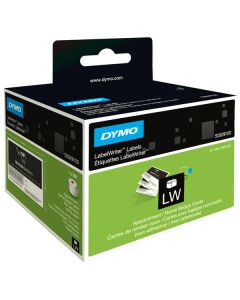 Dymo papírové štítky 89mm x 51mm, bílé, pro vizitky, bez lepidla, 300 ks, S0929100