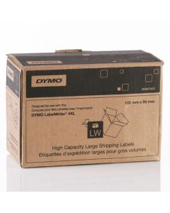 Dymo papírové štítky 102mm x 59mm, bílé, velké, vysokokapacitní, přepravní, 2X575 ks, S0947420