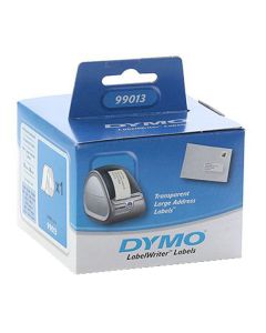 Dymo papírové štítky 89mm x 36mm, průhledné, velké, 260 ks, 99013, S0722410