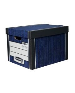 Archivační kontejner Fellowes Bankers Box Woodgrain modrá (2ks)