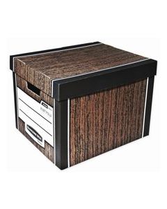 Archivační kontejner Fellowes Bankers Box Woodgrain hnědá (2ks)