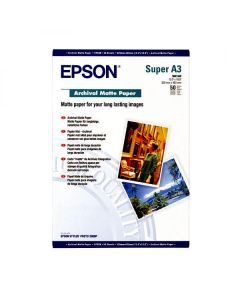 Epson Archival Matte Paper, bílá, 50, ks C13S041340, pro inkoustové tiskárny, 330x480mm (A3+), A3+, 192 g/m2