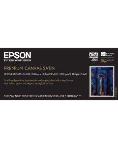 Epson 610/12.2/Paper Roll PremierArt Water Resistant Canvas Roll, voděodolný, 24", C13S041847, 350 g/m2, papír, 610mmx12.2m, bílý,