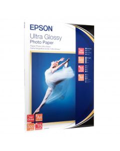 Epson Ultra Glossy Photo Paper, C13S041927, foto papír, lesklý, bílý, R200, R300, R800, RX425, RX500, A4, 300 g/m2, 15 ks, inkoust