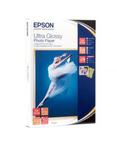 Epson Ultra Glossy Photo Paper, C13S041943BH, foto papír, lesklý, bílý, R200, R300, R800, RX425, RX500, 10x15cm, 4x6", 300 g/m2, 5