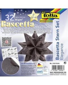 Origami papír na Bascetta hvězdu "Elegance", hnědá, 14,5 x 14,5 cm, FOLIA 212/1515
