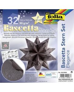 Origami papír na Bascetta hvězdu "Elegance", hnědá, 19,5 x 19,5 cm, FOLIA 212/2020