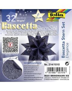 Origami papír na Bascetta hvězdu "Elegance", modrá, 9,5 x 9,5 cm, FOLIA 214/1010