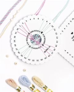 Sada na výrobu Kumihimo náramků "Pastel Smile", 16 dílů, FOLIA 32039