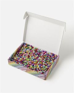 Korálky "Mix Jumbo", písmena, 11 barev, plast, 500 g, FOLIA 33995