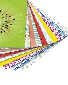 Origami papír "Tropical", 10 různých vzorů, 15 x 15 cm, 80 g, 50 listů, FOLIA 470/1515