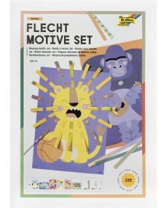 Creative weaving motif set, 225 pieces, FOLIA, safari