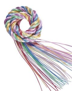 Bužírky Scoubidou "Metallic mix", 10 metalických barev, 100 cm, 50 ks, FOLIA 733050