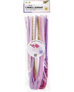 Chlupaté drátky "Unicorn", 10 barev, 50 cm, 10 ks, FOLIA 779892