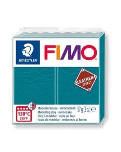 FIMO® "Leather Effect", lagoon modrá 57g
