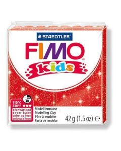 Modelovací hmota Fimo kids 42g červená se třpytkami
