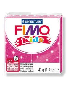 Modelovací hmota Fimo kids 42g růžová se třpytkami