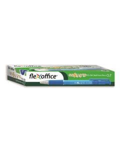 Kuličkové pero "EasyGrip", černá, 0,4mm, stiskací mechanismus, FLEXOFFICE