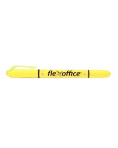 Zvýrazňovač "HL01", žlutá, 1,0/4,0 mm, oboustranný, FLEXOFFICE