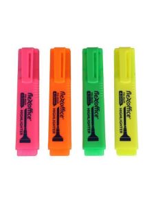 Zvýrazňovač "HL05", 4 barvy, 1-4,0 mm, FLEXOFFICE
