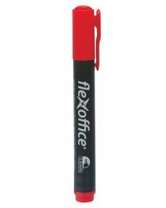 Permanentní popisovač "PM03", červená, 1,5mm, kuželový hrot, FLEXOFFICE