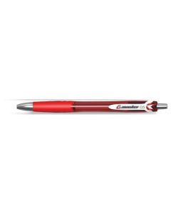 Gelové pero "G.master", červená, 0,5 mm, stiskací mechanismus, FLEXOFFICE