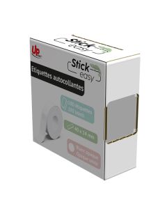 UPrint etikety 14mmx40mm, bílé, 180 etiket, UP21 180 WHITE, pro tiskárny StickEasy