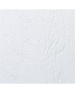Desky pro vazbu "LeatherGrain", bílá, kožený vzhled, A4, 250 g, GBC