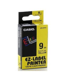 Páska, 9 mm x 8 m, CASIO, žlutá-černá