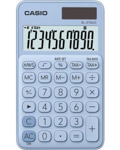 Kalkulačka kapesní, 10 místný displej, CASIO "SL 310", světle modrá