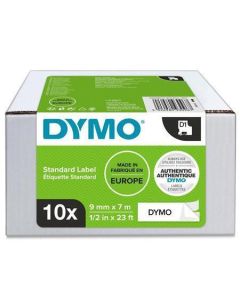 Etikety "D1", bílá-černá, 9 mm x 7 m, DYMO