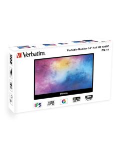 Verbatim přenosný monitor, PM-14, 14", Full HD (1920x1080), 60Hz, černý