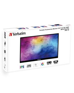 Verbatim přenosný dotykový monitor, PMT-15, 15.6", Full HD (1920x1080), 60Hz, černý
