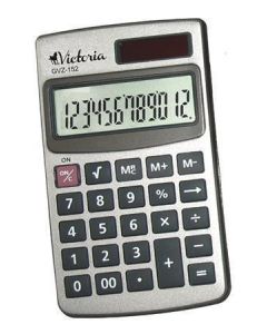 Kalkulačka kapesní "GVZ-155", 12místný displej, VICTORIA