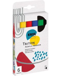 Sada Akrylový fix "TRITON", edge, 6 barev, KREUL
