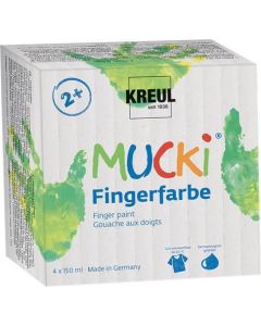 Sada prstových barev "MUCKI", 4 barvy, KREUL