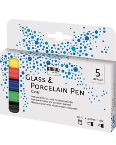Sada Fix CLEAR na porcelán a sklo, 5 barev, KREUL