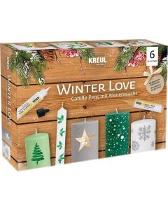 Sada CANDLE PEN WINTER LOVE voskové pero pro malování svíček 6ks - sada, KREUL